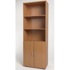 МОНОЛИТ КМ 1.1 Шкаф высокий (ШМ44.1+ДМ41.1х2), 740х390х2050, бук, три открытых полки
