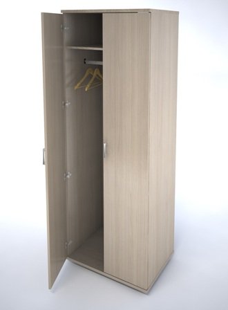 МОНОЛИТ ШМ 50.15 Шкаф для одежды глубокий 740х520х2050 дуб молочный