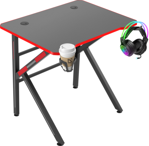 Стол игровой компьютерный Assassin подвес кружки+гарн.,черный Стол игровой компьютерный Assassin подвес кружки+гарн.,черный