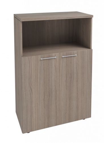 ВЕКТОР/ОМЕГА КВ204.21 Шкаф низкий с нишей (КВ86+КВ69), размер 818х400х1302, честерфилд светлый