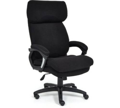 Кресло TETCHAIR DUKE флок/ткань, чёрный/чёрный, 35/TW-11