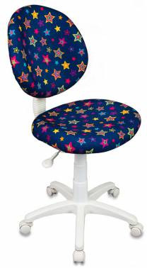 Кресло детское Бюрократ KD-W6/STAR-BL синий звезды STAR-BL (пластик белый)