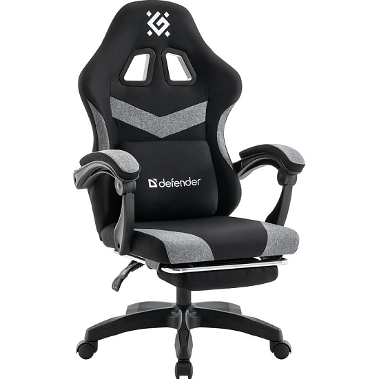  Игровое кресло Runa PRO Черно/белый, PU, класс2 DEFENDER