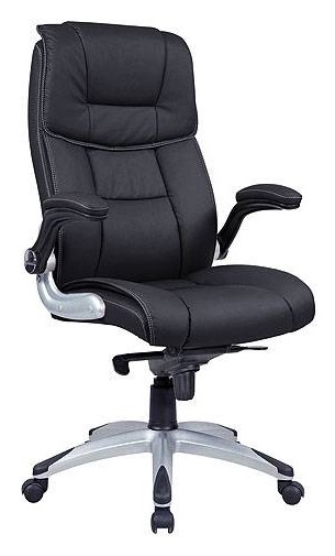 Кресло 2110H "Nickolas" экокожа, чёрная, регулир подлокотники, 250 кг.