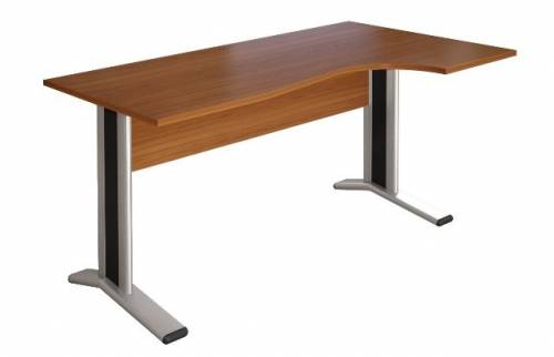 МОНОЛИТ КМ 64.3 Стол криволинейный  на м/к 1600х900(700)х750 правый орех