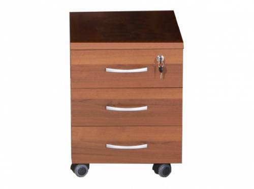 ЛИДЕР-ЛЮКС 82.10 Тумба подкатная с замком 400х450х540, цвет Орех "Пегас"