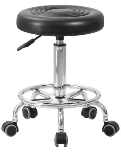 Табурет мастера DOBRIN BILLY (цвет сиденья чёрный, цвет основания хромированная сталь) Табурет мастера DOBRIN BILLY (цвет сиденья чёрный, цвет основания хромированная сталь)