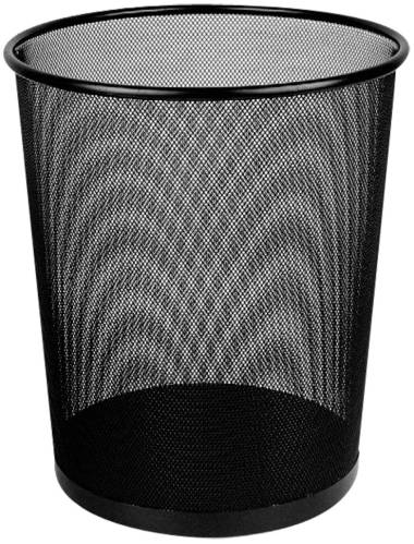Корзина для бумаг Deli E9189 круглая 16л. мет.сетка черный
