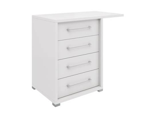 МИЛАНО МТ 52.28 Тумба приставная, 4 ящика (МТ 24.28+ МТ 9.28х3) 874х450х750 Белый