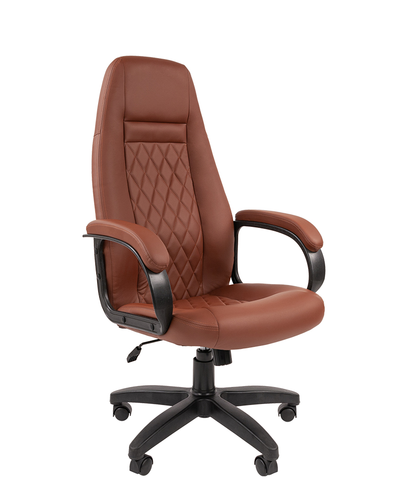 Кресло CHAIRMAN 950LT коричневый, экокожа, топган, 120 кг