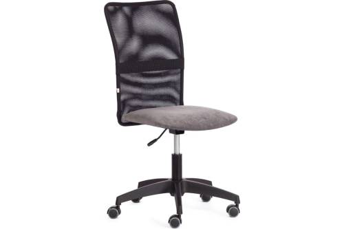 Кресло TETCHAIR Start флок/ткань, серый/черный, 29/w-11