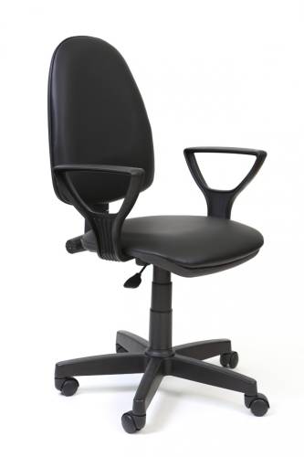 Кресло "Гранд" с подлокотниками "Гольф" кожзам чёрный Кресло "Гранд" с подлокотниками "Гольф" кожзам чёрный