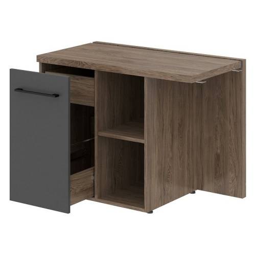 MORRIS TREND MCRT 1055 (R) Тумба приставная 1000*550*750 Антрацит/Кария Пальмира, ЛДС 38 мм