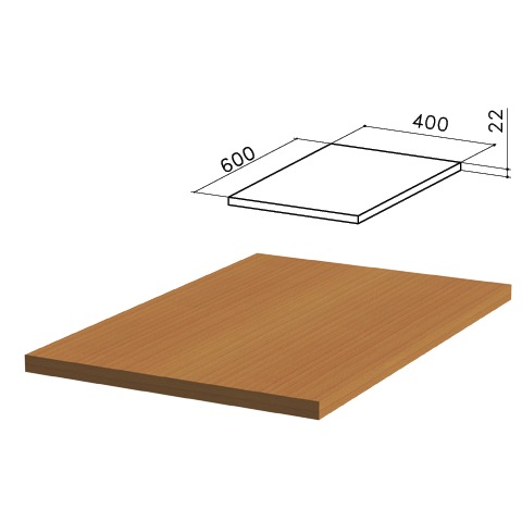 МОНОЛИТ ТМ 02.3 Топ к тумбе приставной 400х600х22 орех