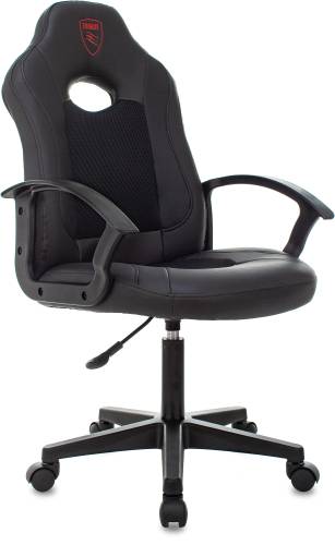 Кресло игровое Zombie 11LT Black черный текстиль/эко.кожа крестовина пластик черный