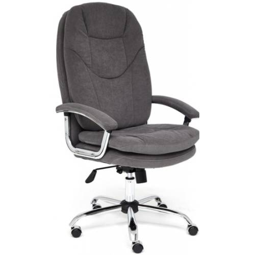 Кресло TETCHAIR SOFTY LUX флок, серый, 29
