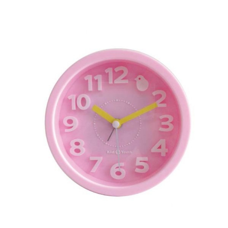 Часы будильник розовый