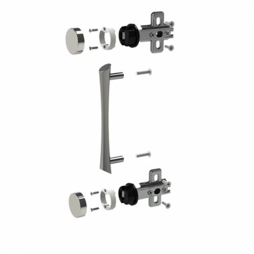 МОНОЛИТ Фурнитура на стекло, серая