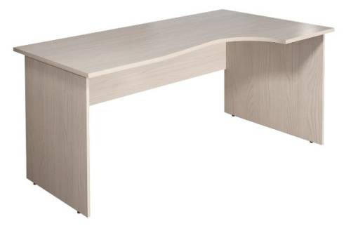 МОНОЛИТ СМ 6.15 П Стол криволинейный 1600х900(700)х750 правый дуб молочный