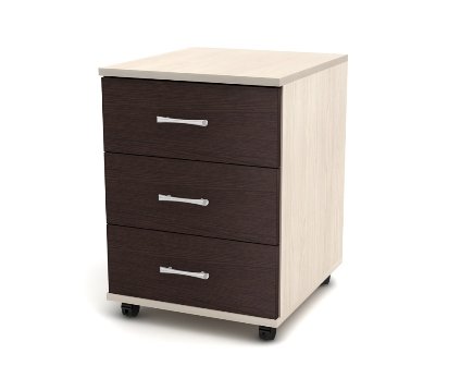 КАНЦ ТК 30.24 Тумба выкатная, 400х450х570, каркас дуб молочный 15, фасады венге 16 КАНЦ ТК 30.24 Тумба выкатная, 400х450х570, каркас дуб молочный 15, фасады венге 16