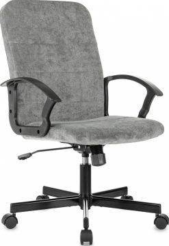 Кресло Бюрократ Triest Fabric серый Light-19 крестов. металл черный