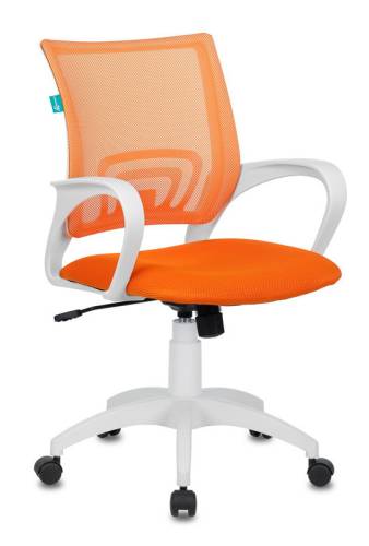 Кресло Бюрократ CH-W695NLT оранжевый TW-38-3 TW-96-1 сетка/ткань (пластик белый)