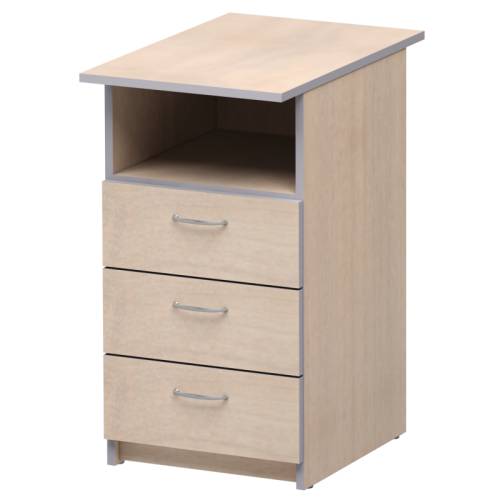 2557,Тумба стационарная «Бюджет», цвет: Дуб шамони светлый,Размер (ВхШхГ):740х400х600 мм