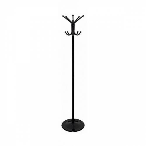 Вешалка напольная Бюрократ CR-001/BLACK черный BLACK черный основание круг наконечники черный крючки