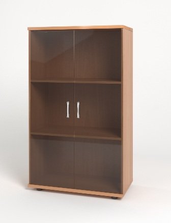 МОНОЛИТ КМ 21.1 Шкаф средний со стеклом (ШМ51+ДМ43х2+ФС02*2) 744х390х1252, бук МОНОЛИТ КМ 21.1 Шкаф средний со стеклом (ШМ51+ДМ43х2+ФС02*2) 744х390х1252, бук