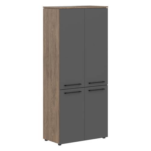MORRIS TREND Шкаф с глухими средними и малыми дверьми MHC 85.3 Антрацит/Кария Пальмира 854х423х1956