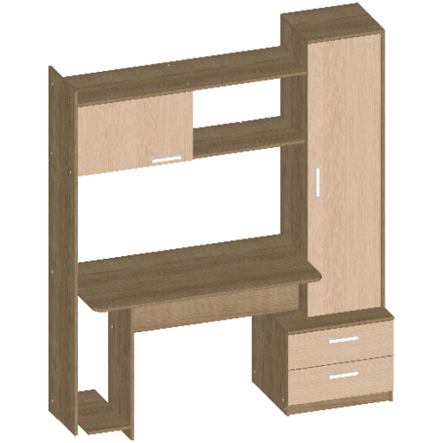 Стол компьютерный Кадет-4 Л Дуб сонома светлый/молокай Стол компьютерный Кадет-4 Л Дуб сонома светлый/молокай