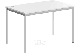 IMAGO-S Стол рабочий СП-3S, 1400x720х755 см, белый/Алюминий, ЛДС 22 мм IMAGO-S Стол рабочий СП-3S, 1400x720х755 см, белый/Алюминий, ЛДС 22 мм