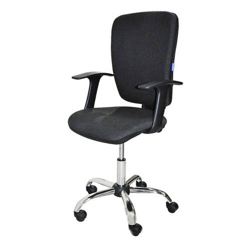 Кресло "Нео" чёрное, крестовина хром