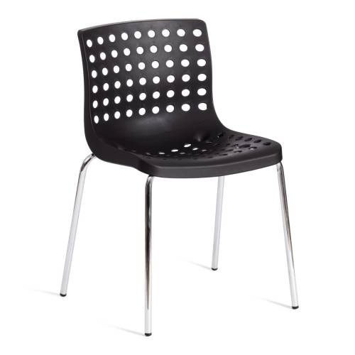 Стул Skalberg (mod.C-084-A), пластик/металл, чёрный/хром