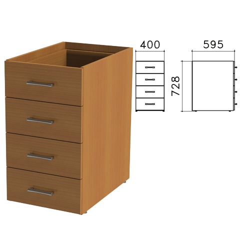 МОНОЛИТ ТМ 06.3 Каркас тумбы 450х600х750, орех