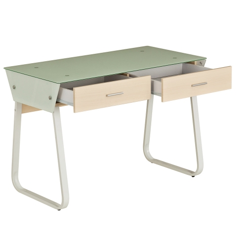 ПИСЬМЕННЫЙ СТОЛ RIFFORMA CT-3311G, 1100х580х760, светлая вишня / белый