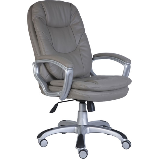 Кресло руководителя Бюрократ CH-868SAXSN/Grey серый искусственная кожа (пластик серебро)