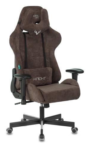 Кресло игровое Zombie VIKING KNIGHT LT10 Fabric темно-коричневый с подголов. крестовина металл