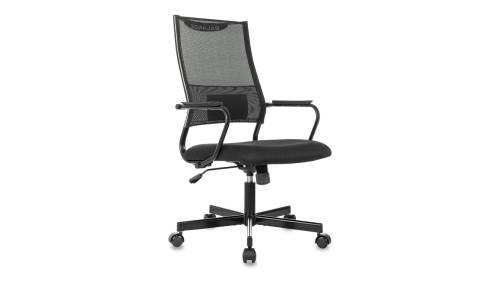 Кресло Бюрократ CH Balance-Low черный Elastic-102 TW-11 сетка/ткань низк.спин. крестов.металл черный