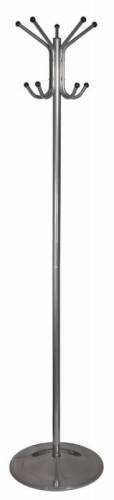 Вешалка напольная Бюрократ CR-001/GRAY серый основание круг наконечники серый крючки двойные