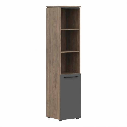 MORRIS TREND Шкаф колонка с глухой малой дверью MHC 42.5 Антрацит/Кария Пальмира 429х423х1956