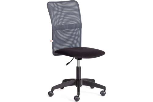 Кресло TETCHAIR Start флок/ткань, черный/серый, 35/w-12