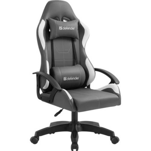 Игровое кресло Defender Chromos серый/белый. класс 2