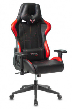 Кресло игровое Zombie VIKING 5 AERO RED черный, красный искусственная кожа