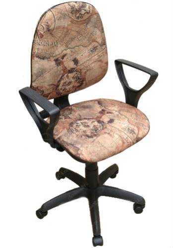 Кресло "Престиж" с подлокотниками "Гольф" ткань карты