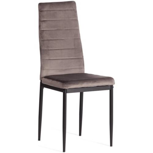 Стул TETCHAIR Easy (mod. 24-1)металл, вельвет, 49 х 41 х 98 см, Dark grey (темно-серый) HLR24/черный