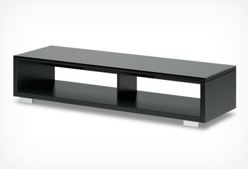 ТV-37140 чёрная, Нагрузка:Столешница,полка по 50 кг,139.6х30.2х44 см (ШхВхГ),Столешница:закал. стекл