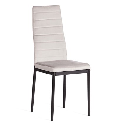 Стул TETCHAIR Easy (mod. 24-1) металл, вельвет, 49 х 41 х 98 см, beige (бежевый) HLR8/черный