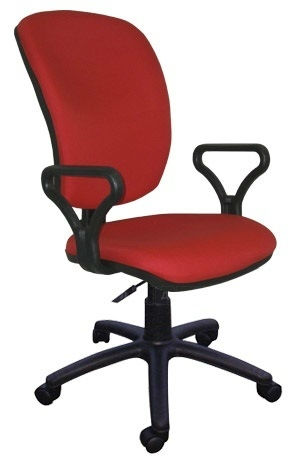 Кресло Юпитер с подлокотниками "Самба" TW-13, ткань сетка бордовая