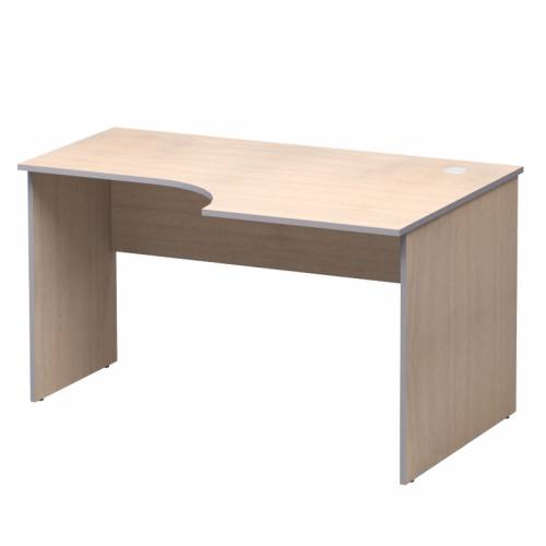 2364,Стол офисный правый «Бюджет», Цвет: Дуб шамони светлый. Размер (ВхШхГ):740х1360х900 мм.